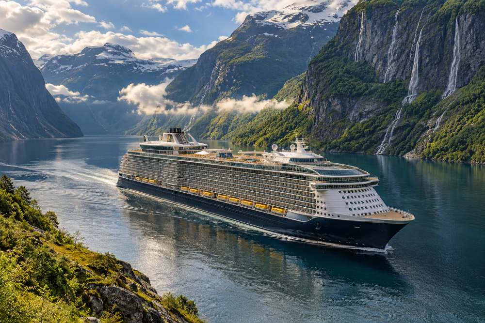 Гигантский корабль «Allure of the seas» возвращается в Европу