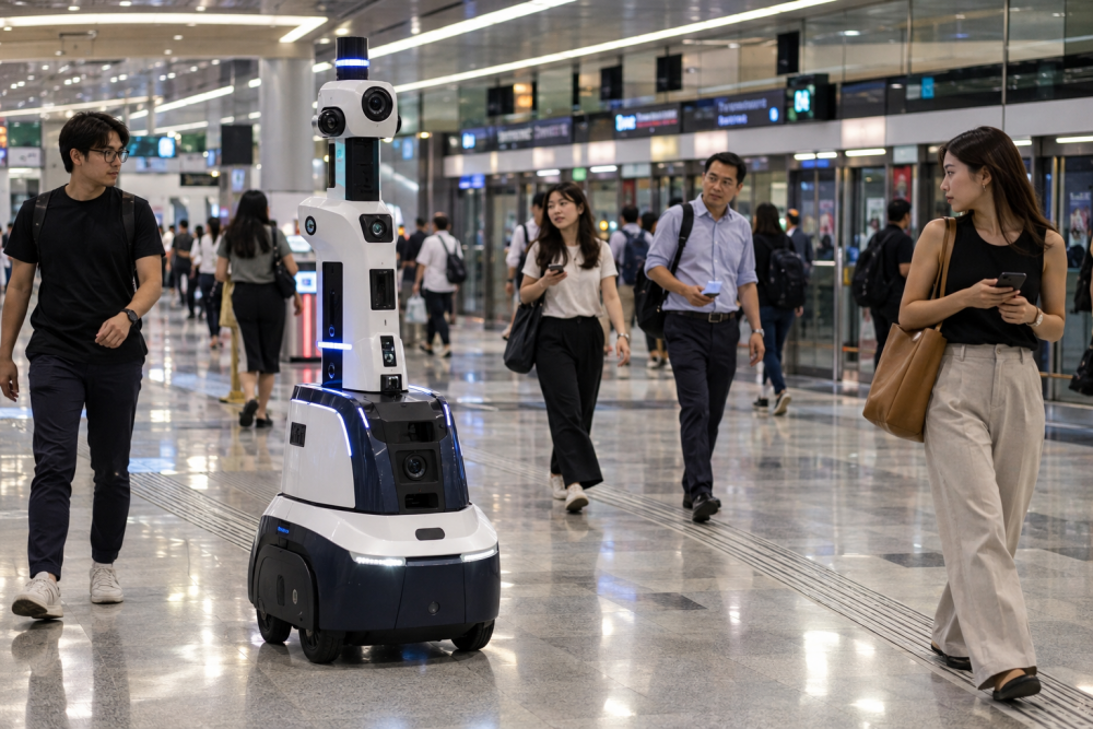 Роботы-полицейские в метро Сингапура: новая достопримечательность