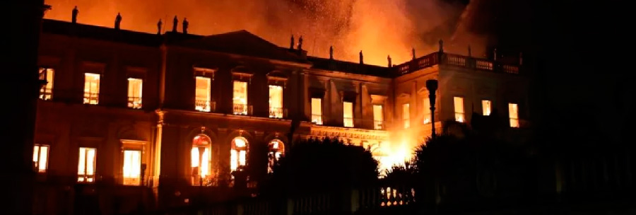 Пожар в Национальном музее Бразилии признан невосполнимой потерей